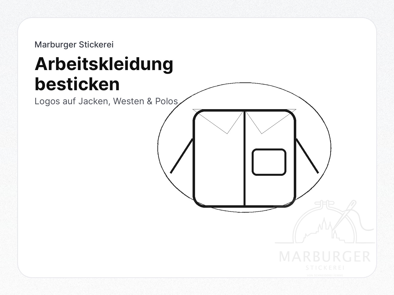 Arbeitskleidung Stickerei